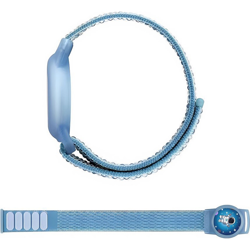 Pasek z etui wersja dla dzieci do Apple AirTag 1/2 Tech-Protect Nylon , niebieski z astronautą